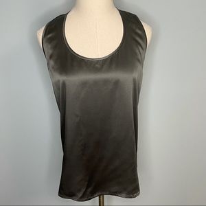 Ralph Lauren Black Label Gray Silk Tank Top